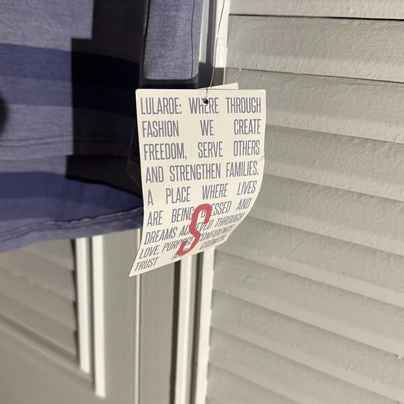 NWT Lynnae Purple Striped Long Sleeve Top Size S - Picture 4 of 6